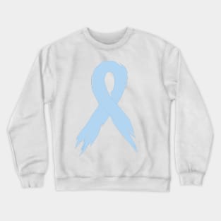 Battled Prostate Cancer Ribbon - Hand Drawn Crewneck Sweatshirt